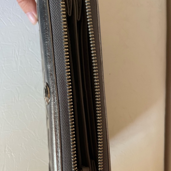 Coach Monogrammed Wallet - Metallic Gray - Picture 5 of 8